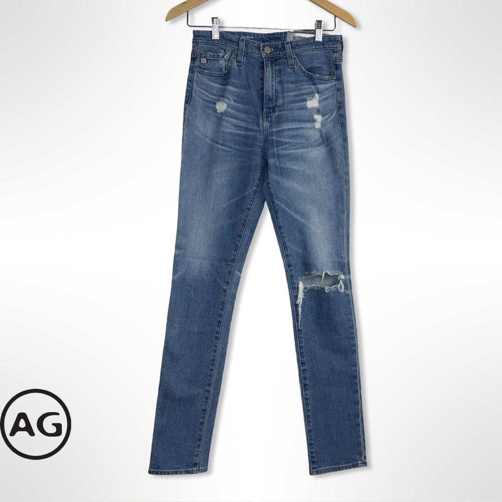 AG Adriano Goldschmied The Sophia High Rise Skinny Jeans Medium Wash Size 27R - Picture 2 of 11